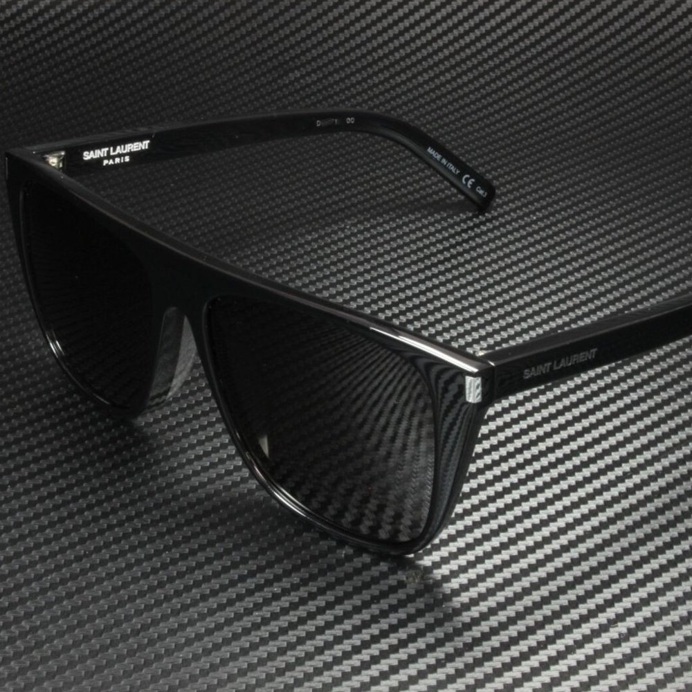 Saint Laurent Unisex Shiny Black Sunglasses! - Picture 1 of 4